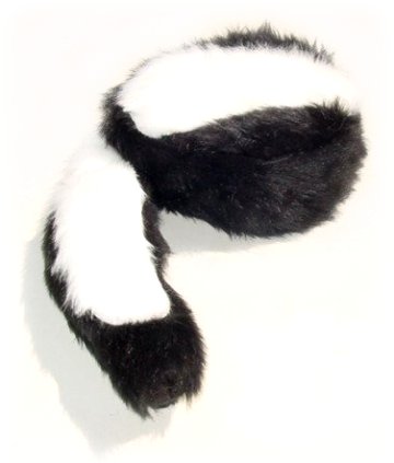 black and white fur hat